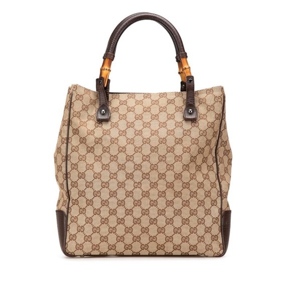 GUCCI Brown Leather Bamboo Shoulder Bag - Picture 1 of 12